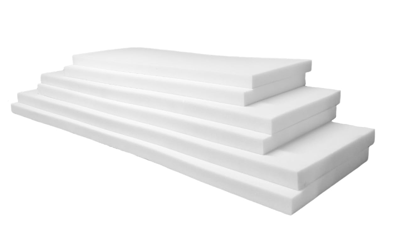 A ATH COLLECTION Upholstery Foam Sheet Premium Quality Cut to Any Size for All type Cushioning Bench, Stool | Window Seat Pads | Sofa, Dinning Chair Pads Replacement Pet Bed (94 x 43 x 5cm) โ image 1