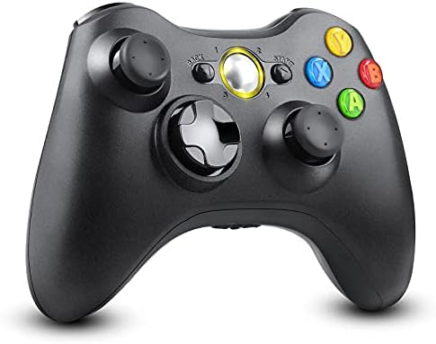 JAMSWALL Xbox 360 Wireless Controller, Gamepad Joystick for Xbox 360 Slim&PC Windows 10/8/7 (Black)