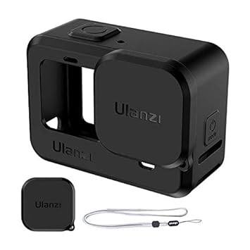 Platiro G9-1 GoPro 9 Silicone Case for GoPro Hero 9 Black Protection Case Frame with Suction Cup Lanyard Camera Accessories