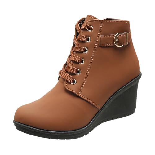 Botines de estilo cálido para mujer dile adiós a los pies fríos gracias a sus cómodos cordones
