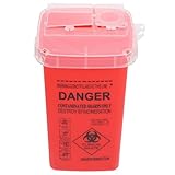 COHEALI Red Sharps Disposal Container Small Bin for Safe Needle and Blade Collection Portable Sharps Box for Clinic Home and Travel Use - Image 1
