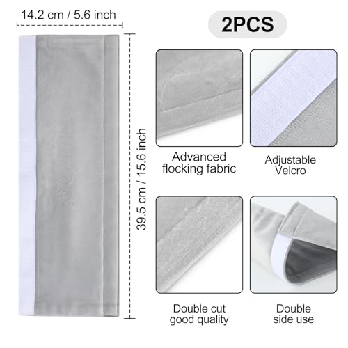 Sheskind Refrigerator Door Handle Covers Keep Fridge Clean and Beautiful, Pack of 2 (16"*4", Gray) - Thumbnail 4