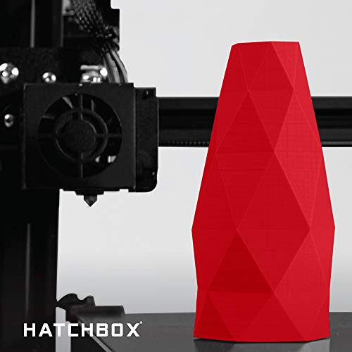 Image of HATCHBOX 3D PLA-1KG1.75-RED PLA 3D Printer Filament Dimensional Accuracy - 0.05 mm 1 kg Spool 1.75 mm Red