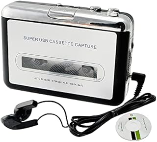 USB Cassette to MP3 Converter, Colilove Cassette Tape Converter Player Recorder to MP3 iPod CD Converter Capture Audio Music Player with Earphone