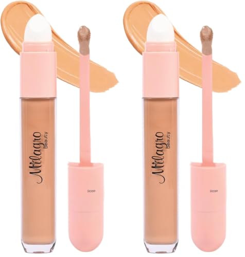 Image of Milagro Beauty Premium Wizard Concealer (6 ml) | Full Coverage, Matte & Poreless, Easily Blendable | Longlasting Creaseless Formula Covers Dark Spots | Highlighting & Contouring | All Skin Type (Natural Beige)