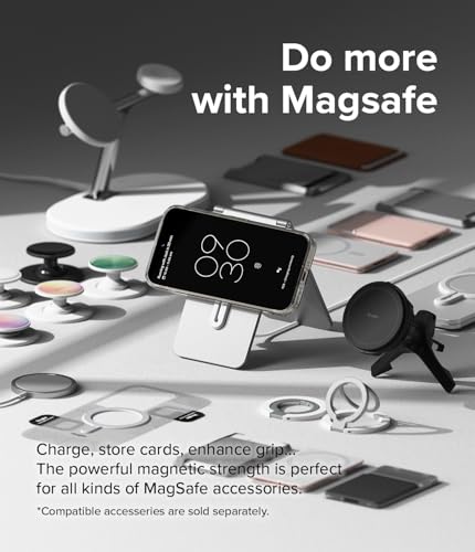 Image of Ringke Fusion Magnetic Compatible with Google Pixel 9 Pro XL Case Cover Magnetic Built-in Hard Back Soft TPU Bumper Scratch Resistant Natural Form Google Pixel 9 Pro XL Back Cover - Clear
