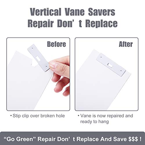 Vertical Blind Repair Vane Savers Blind Repair Clip Vertical Blind Repair Tabs, Window Blinds Replacement, White (30) #TOP2