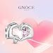 GNOCE Family Love Gift Charms for Bracelet 925 Sterling Silver Mother's Day Bead Charm for Women Mother's Day Gift Fit Bracelets