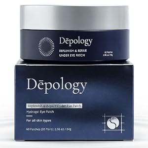 Replenish & Repair Under Eye Patches for Puffy Eyes, Wrinkles (60 Patches) | Hydrating with Ceramides and Hyaluronic Acid for All Skin Types | Botanical Extracts Eye Gel Pads 2.96 fl oz