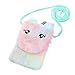VALICLUD Bolso bandolera unicornio peluche bolso bandolera suave arco iris lindo bolso bandolera para móvil de piel sintética para niñas, Niñas, Z11X54P31106ACX1, verde claro, 14.5 10,5 centimetri *