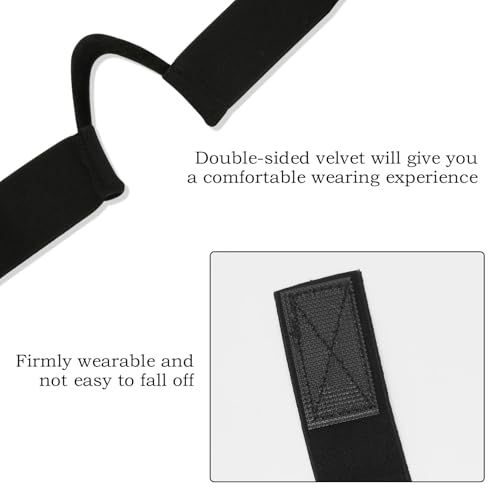 HINGTAI 3Pcs Double-Sided Velvet Ear Painless Wig Bands C-Shaped, Comfortable Soft Painless Wig Band with Ear Cut Outs Tools, Earless Melting Band Supplies