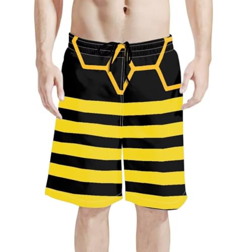 Hawapod Men's Shorts Casual with Side Pocket Drawstring Lightweight Quick Dry Plus Size Swim Trunks3