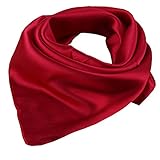  Pañuelo cuadrado liso, 57 x 57 cm rojo oscuro Talla única 