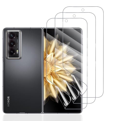 Hhfcryst Protector de Hidrogel Protector para Honor Magic V2, 3 Piezas TPU Protectores de Pantalla HD Transparente Suave (Vidrio no templado)