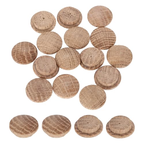 uxcell 40Pcs Wood Button Plugs, 15mm / 0.59
