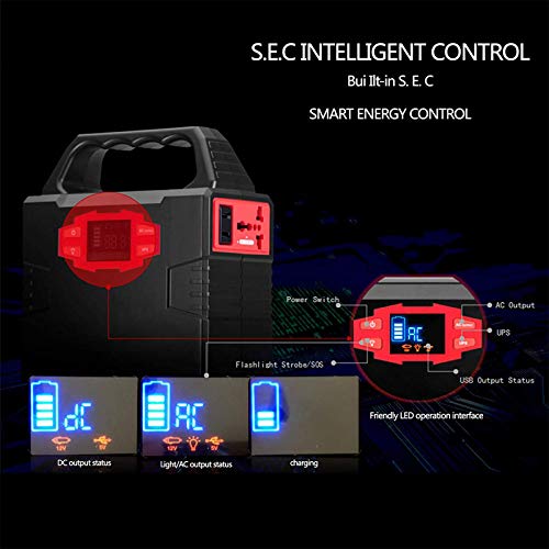 100W Portable Power Station 40800mAh Outdoor Solar Generator with AC/DC/USB Port LED Flashlight Backup Power Supply for Outdoor Camping Emergency,220V - Image 3