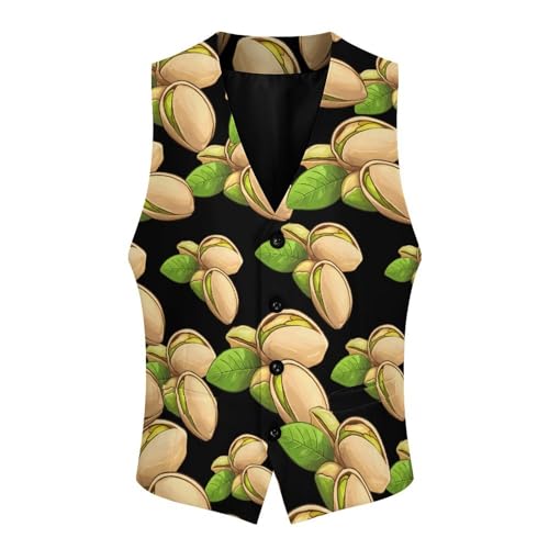 Pistachio Trendy Vest Suit for Men V Neck Formal Dress Waistcoat Vests Business Slim Fit3