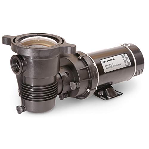 Pentair 347991 OptiFlo Horizontal Discharge Aboveground Pool Pump with 2 Speed Motor and Standard Plug, 1 HP