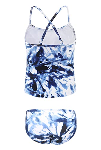 HowJoJo Girls Tankini Swimsuit Two Piece Tie Dye Bathing Suit 6T/5-62