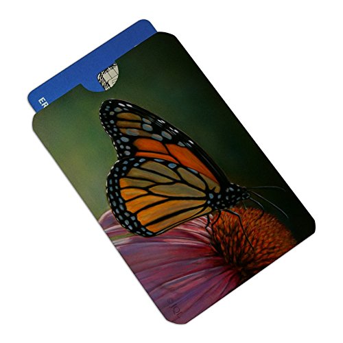 Monarch Butterfly and Coneflower Credit Card RFID Blocker Holder Protector Wallet Purse Sleeves Set of 42