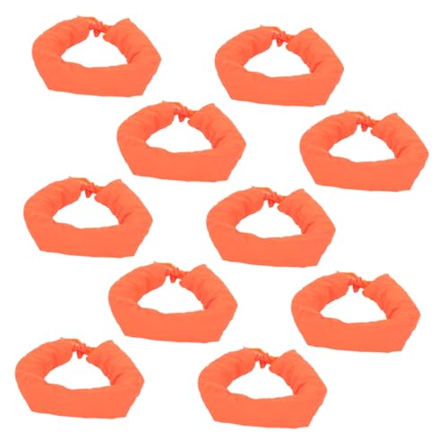 INOOMP 10pcs Traffic Cones Weight Bags Orange Ring Design Heavy Duty Sandbags for Construction Cone Stability Wind Resistant Road Parking Safety