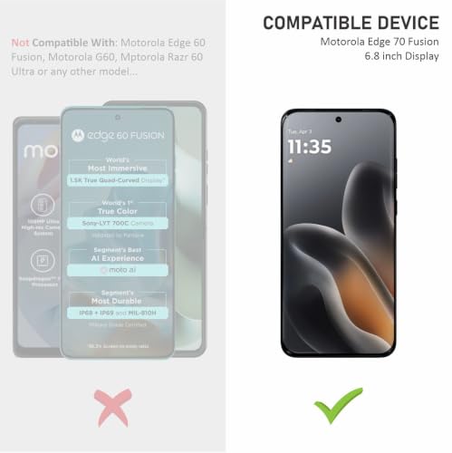 Image of SupCares TPU Anti Glare Matte Unbreakable Membrane Screen Protector for Motorola Edge 70 Fusion, Motorola Edge 70 Pro and Motorola Edge 70 Pro Plus (6.8 Inch) With Easy Self Installation Kit | Fingerprint Working | Edge to Edge Coverage