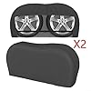 Heavy Duty Double Axle Tyre Covers Made of Waterproof, UV Stabilised Vinyl, for 26-31.75 inch Tyres of Trucks, SUVs, Caravans and Motorhomes, All Year Protection (420D Black 34CM) #1