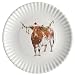 Christmas Longhorn Steer 9-inch Melamine Plates, Set of 4