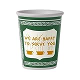 UDEFOG New York Ceramic Coffee Cup Mug, We are Happy to Serve You, A Stylish Way to Enjoy Your Coffee, Perfect for Home or Office,coffee cup,reusable coffee cup, 3.9 * 3.3inch, Blue and white (Green)
