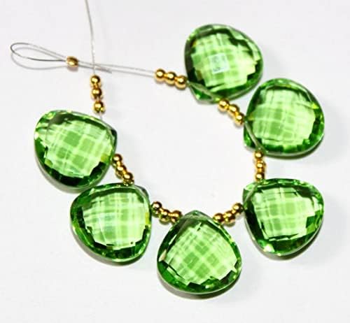 Quartz vert briolette de 14mm pour perles de bijoux faits main