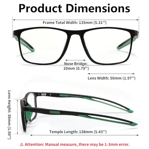 Image of FEISEDY Blue Light Glasses for Women Men TR90 Sports Ultra-Light Glasses Anti Glare UV Protection B0109