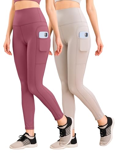 Image of Yoga Pant for Womens High Wasit Tights with Side Pocket Slim Fit Gym wear Running Sports wear Leggings Stretchable Combo Pack of 2