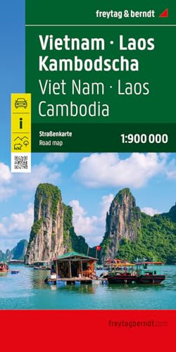 Vietnam - Laos - Kambodscha, Straßenkarte 1:900.000, freytag & berndt (freytag & berndt Auto + Freizeitkarten)