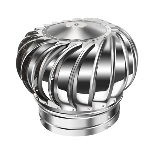 Obrotowa osłona komina ze stali nierdzewnej – okrągła osłona przeciwdeszczowa do kominka, rury kominowej, odsysanie powietrza, pasuje do rur 75 mm, 160 mm, 200 mm, 400 mm