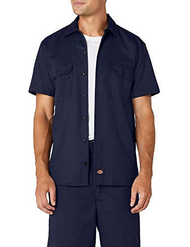 Dickies Herren Regular Fit Freizeit Hemd Shrt/S Work Shirt, Kurzarm, Blau...