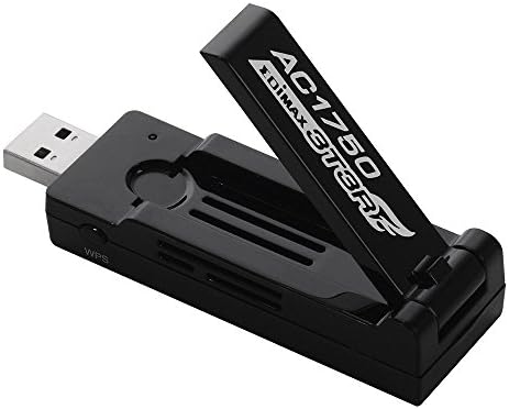 Edimax Ew-7833Uac Ac1750 Dual-Band Wi-Fi Usb 3.0 Adapter, Supports Windows 7/8/8.1/10, Mac And Linux, White