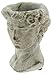 The Bridge Collection Antique Style Old World Greek Statue Head Cement Face Planter Pot
