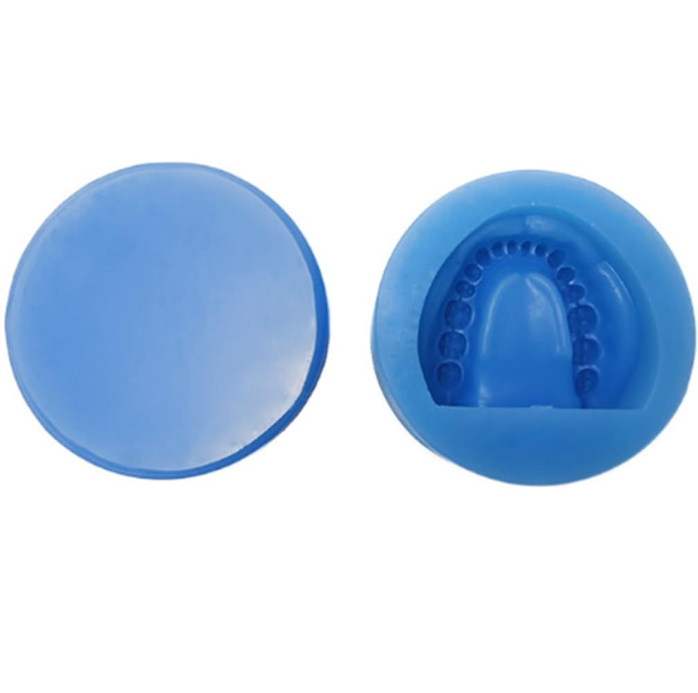 Set di 2 stampi for modelli in gesso dentale, base in gomma siliconica morbida, strumenti da laboratorio, denti interi
