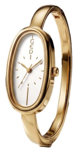 Gosasa Gold Oval Bangle Watch for Women Dainty Cuff Quartz Watch