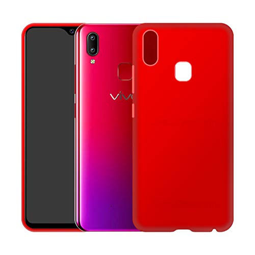 Image of Case Creation Luxurious OG Series for Vivo Y91 Case Cover,Anti-Dirty Slim Case Frosted Matte Cute Candy TPU Raised Bezel (Splash of Color) Back Cover for Vivo Y91 -Wine Red