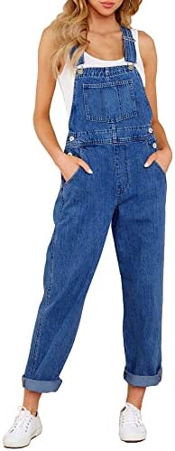 GRAPENT Overalls for Women Loose Fit Jean Denim Bib Jumpsuit Stre...