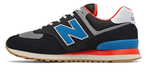 Image of New Balance Men's 574 V2 Core Sneaker, Black /Neo Classic Blue, 4 W