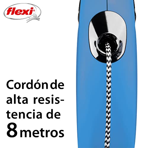 Miniatura 3 de Flexi® Classic M Cordón 8 m Azul, Correa Extensible para Perros hasta máx. 20 kg