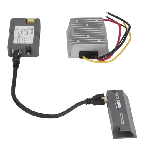 150W GigE PoE Injector, Ethernet Cord with POE Injector, 48V DC Boost Converter for V2 Dish Internet Kit to Routers, 3A 144W Power Adapter