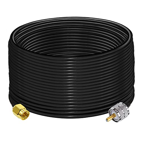 SMA から UHF への 延長 ケーブル RG58 65.6ft(20M)TUOLNK SMA オス から SO239 PL259 オス WiFi アンテナピグテール ケーブル PL259 CB ラジオアマチュア 無線 用 ジャンパー ケーブル