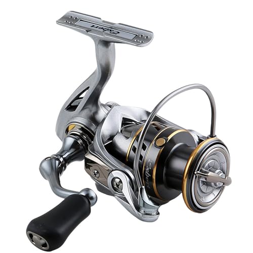 Moulinet de pêche 5+1BB HUIOP avec bobine métallique et poignée interchangeable
