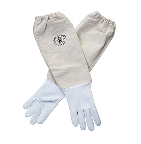 Beekeepers white leather bee gloves EXTRA LARGE