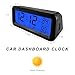 FSTURIOS Car Digital Dashboard Clock, Vehicle Electronic Clock with Automatic Backlight at Night, Solar Power Rechargeable Car Clocks with Time/Date/Temperature/Humidity Display