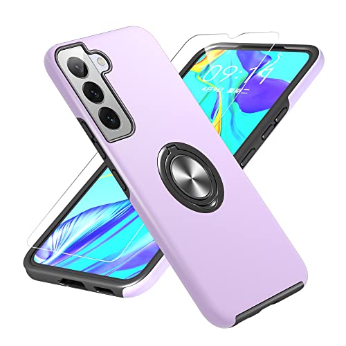 Coque Samsung S22 Plus avec béquille anneau et film écran HD