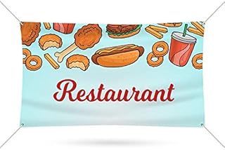 Restaurant Print Vinyl Banners for Restaurant and Food Services - Design 2 (60"W x 36"H)
